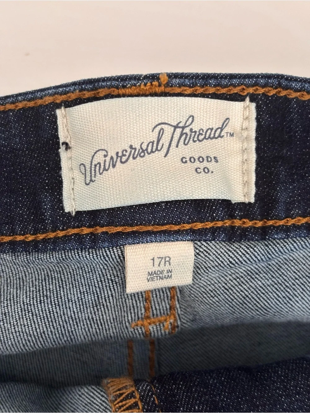 UNIVERSAL THREAD High Rise Skinny Jeans Sz 17 R Dark Wash